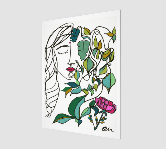 Lady Peony Fine Art Print (Unframed)